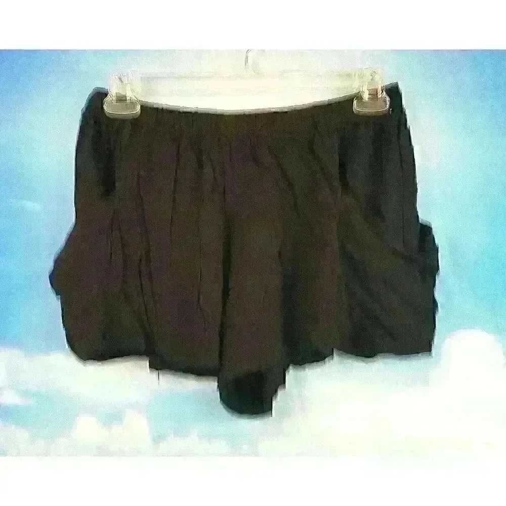 FOREVER 21 PLUS Womans BLACK Shorts Lightweight STRETCH Floppy Pockets size XL